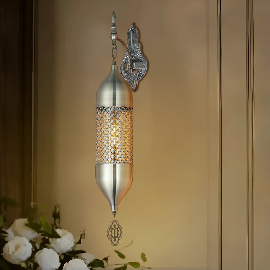Zayra Antique Brass Wall Lantern