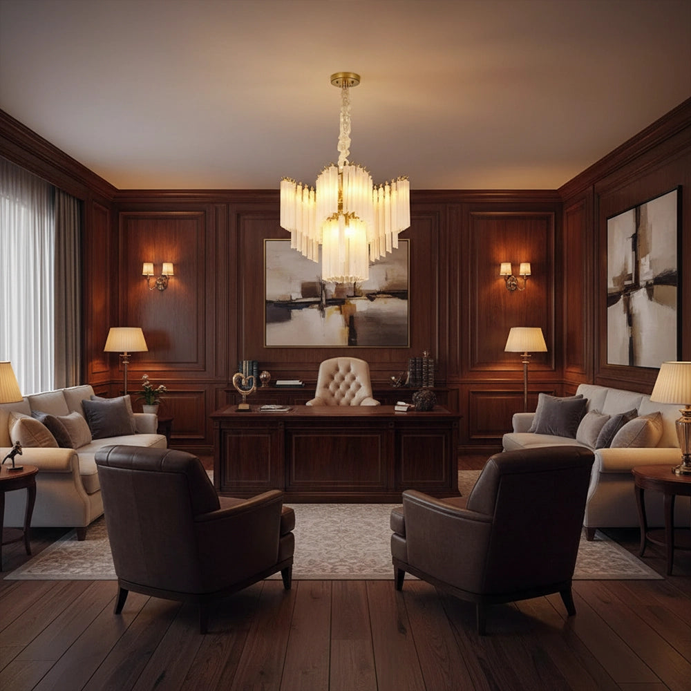 Astra Cascade Glass Chandelier