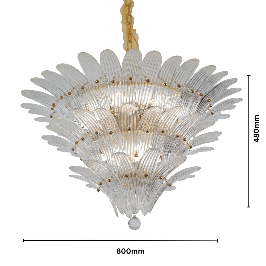 Ethereal Feathered Chandelier