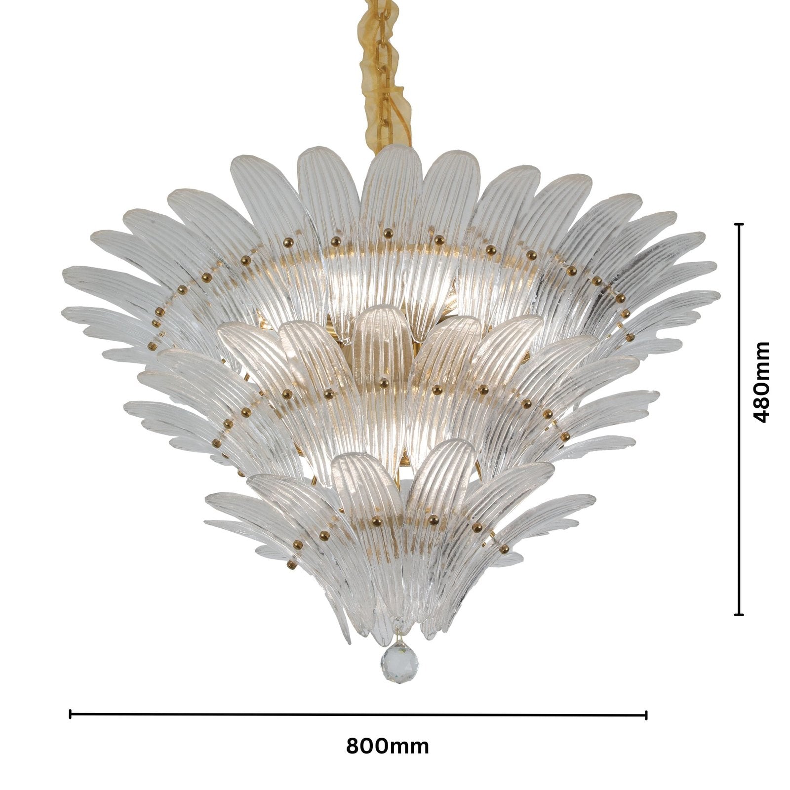 Ethereal Feathered Chandelier