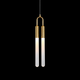 Modern Brass Gold Twin Tube Pendant Light