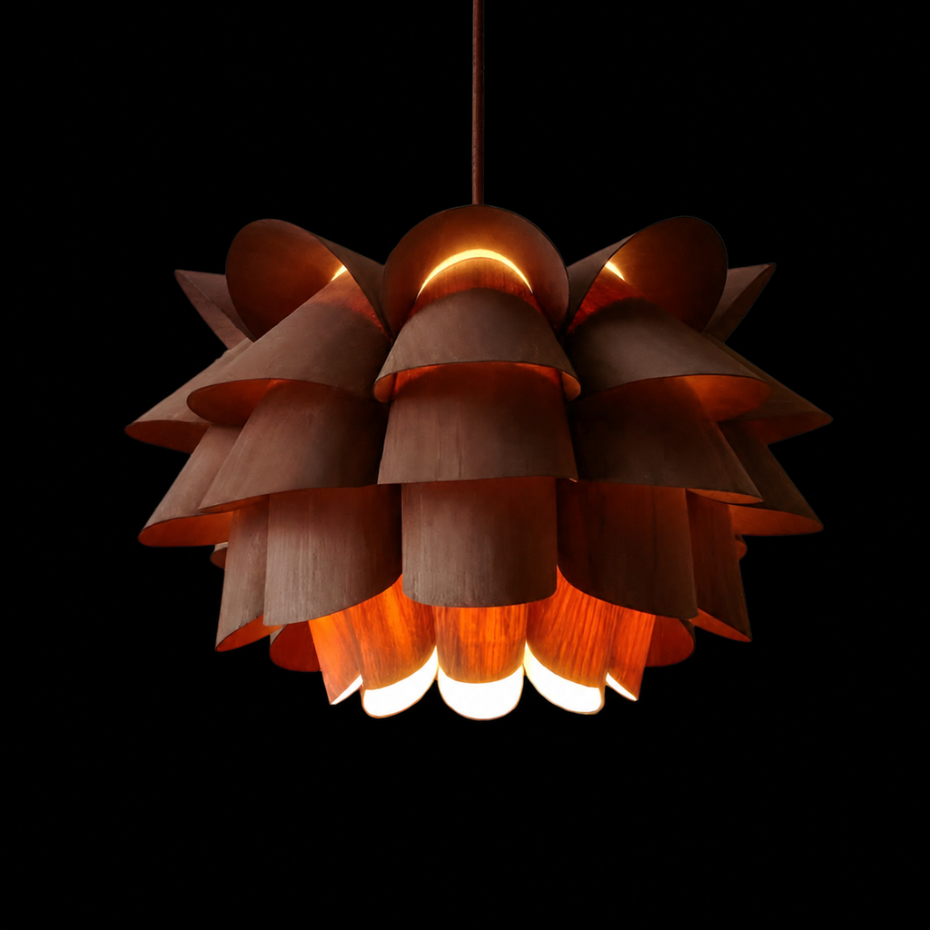 Forest Bloom Modern Ambient Wooden Pendant Light