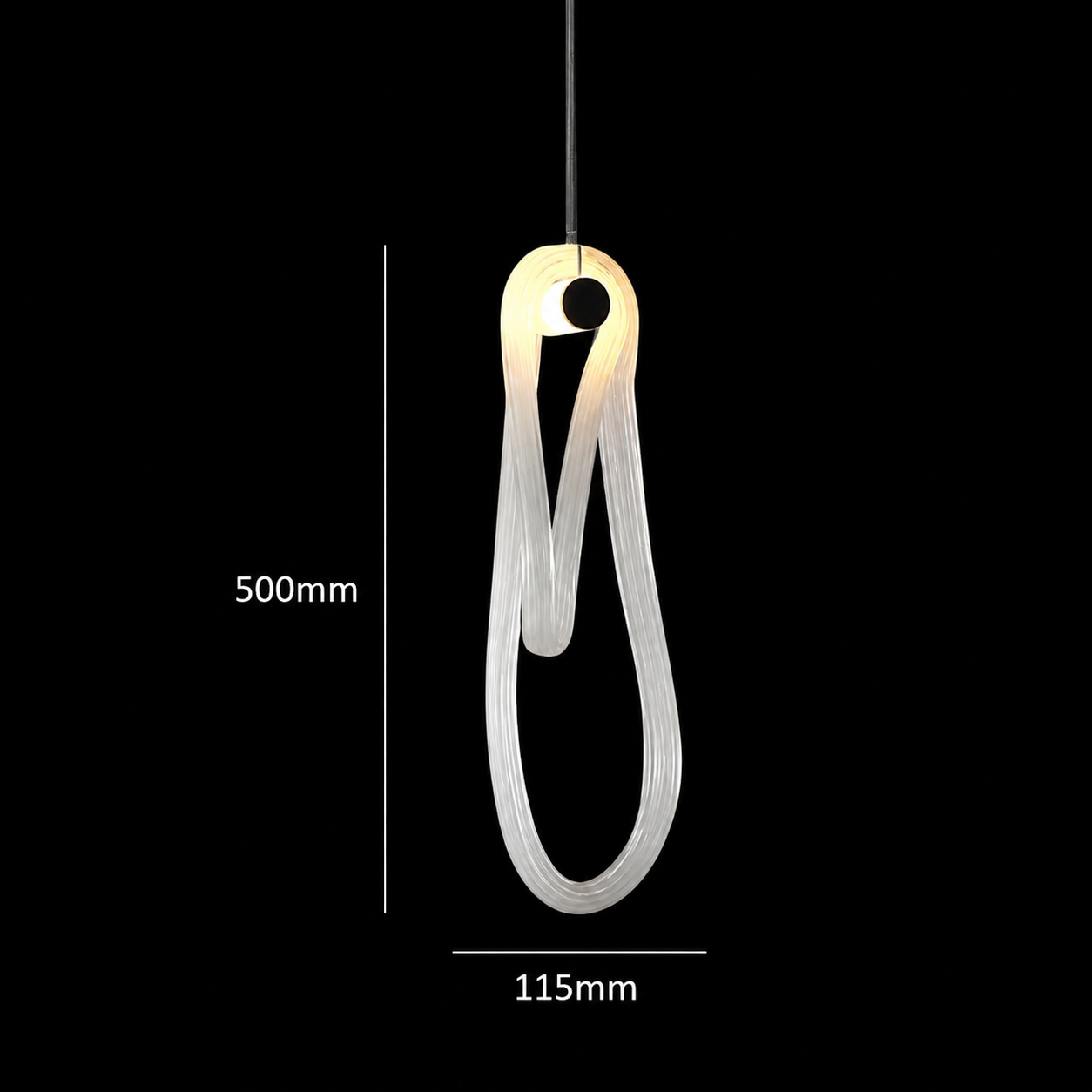 White Flag Glass Pendant Lamp