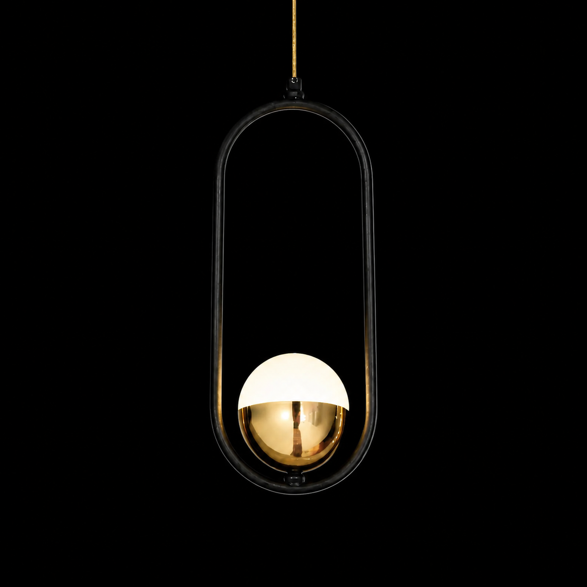 Orbit Halo Modern Oval Pendant Light