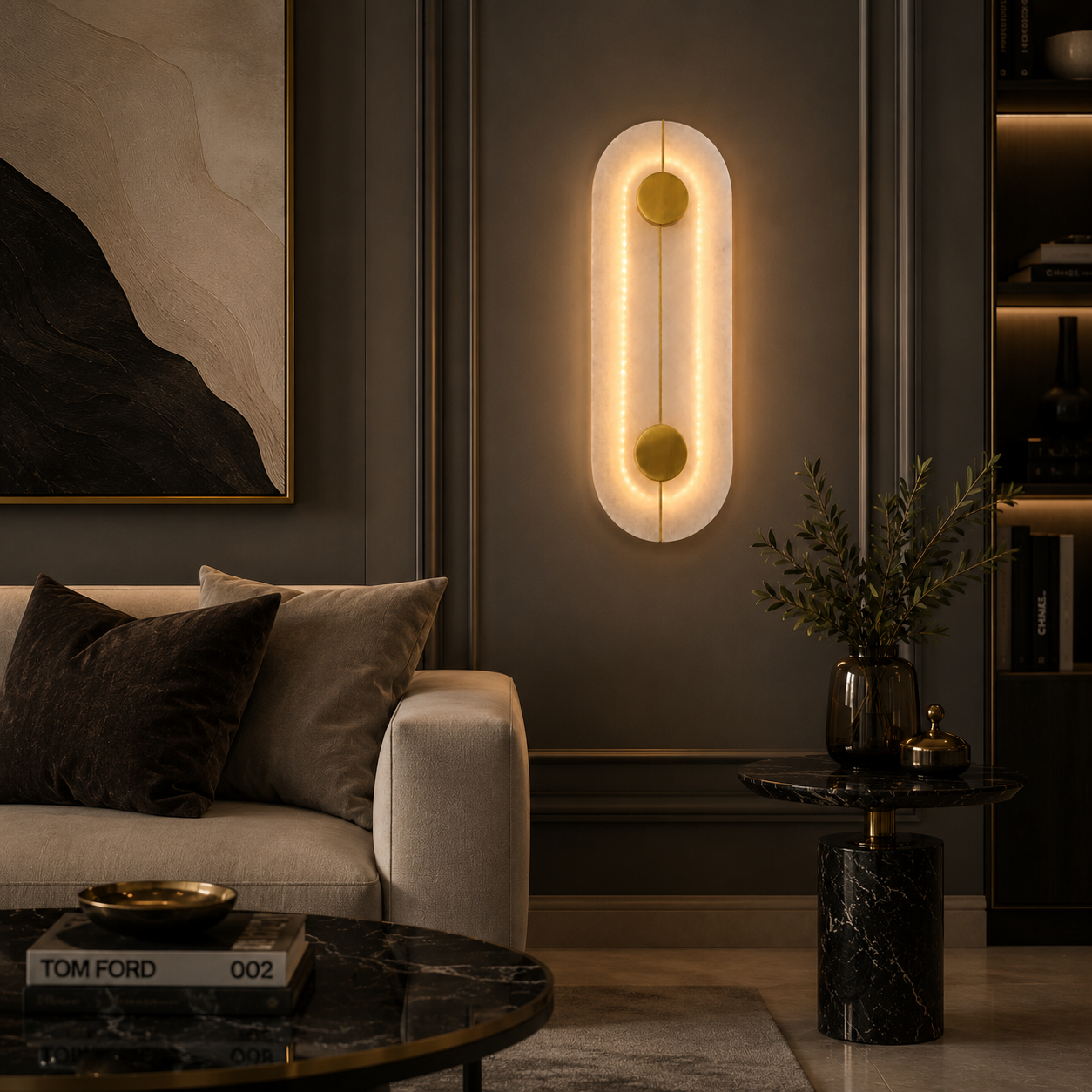 Zenith Glow Ambient Marble LED Wall Light