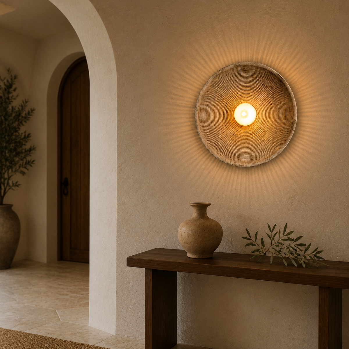 Aureon Ripple Glass Wall Light