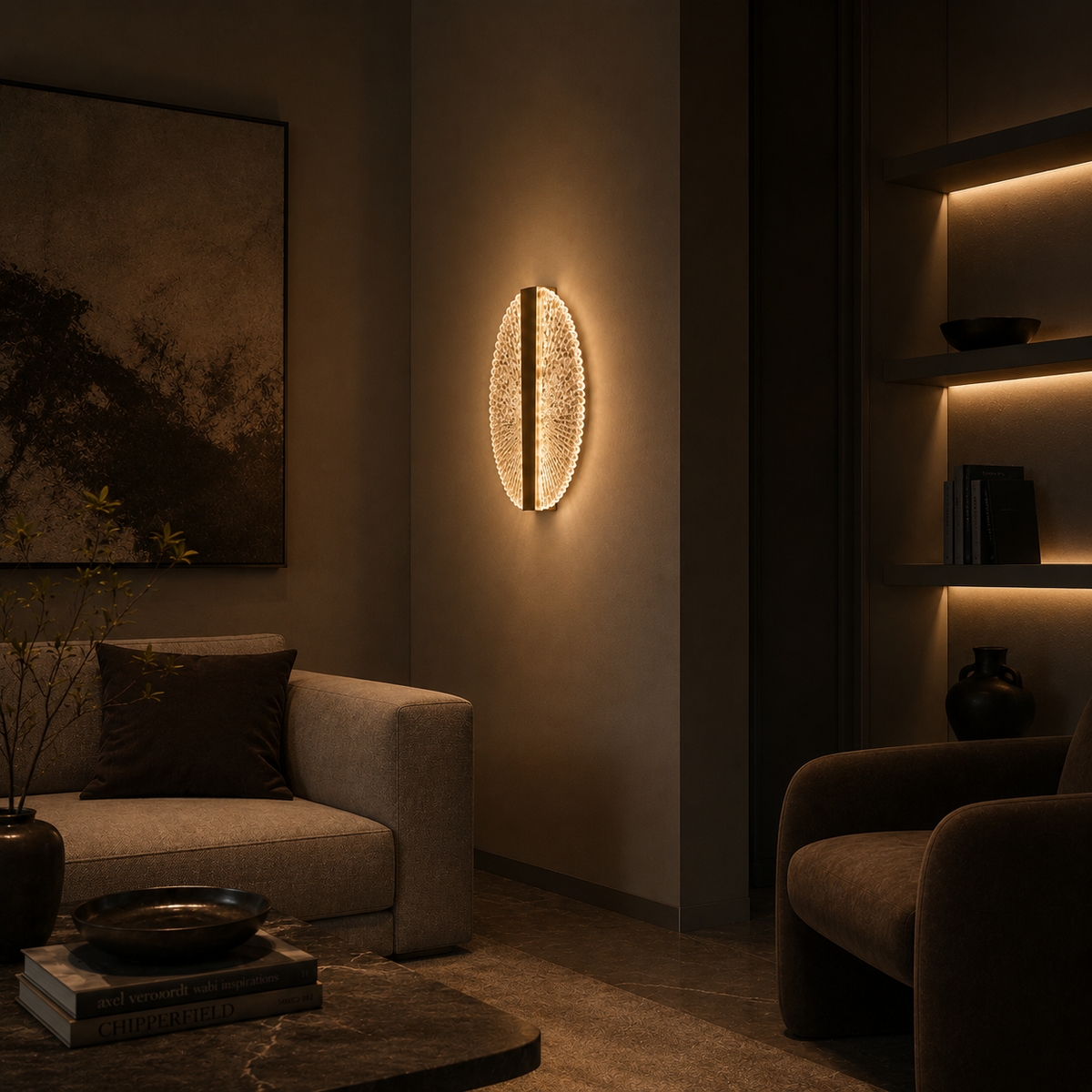 Celestia Crystal Fan Wall Sconce