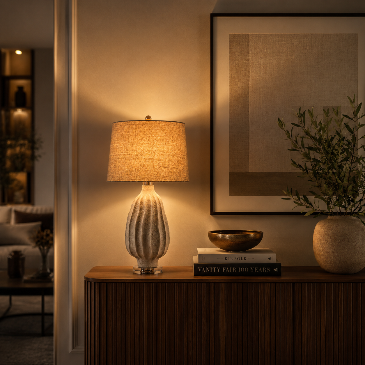 Dune Sculpt Ceramic Table Lamp