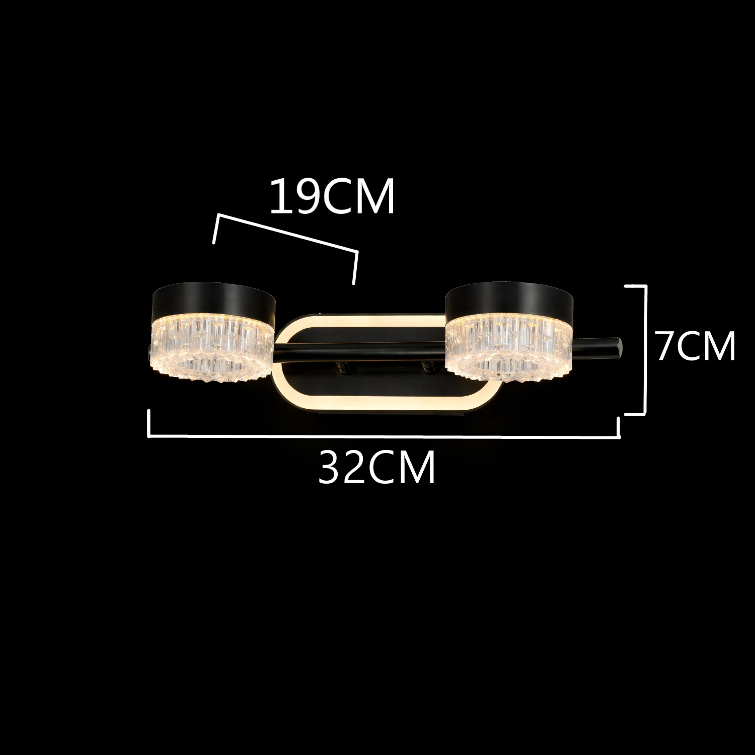 Celestia Duo Crystal Gold Vanity Light