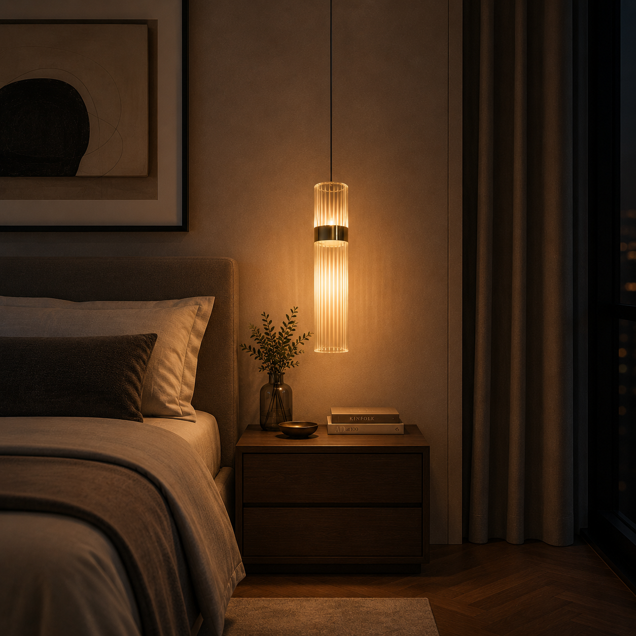 Prisma Fluted Glass Pendant Light
