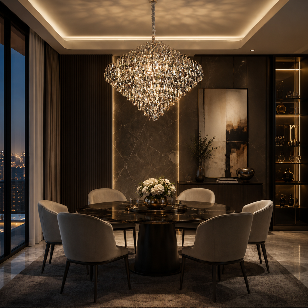 Luxury Square Crystal Chandelier
