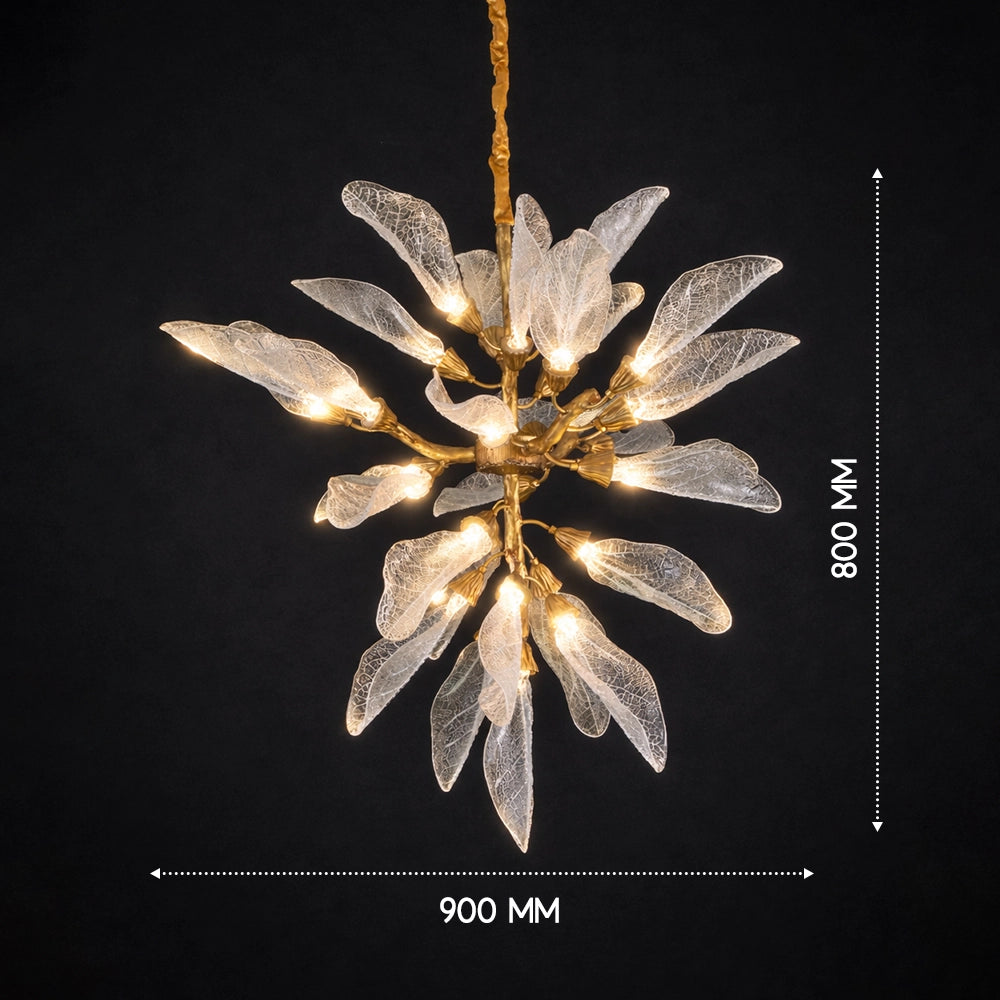 Gilded Zephyr Leafburst Chandelier