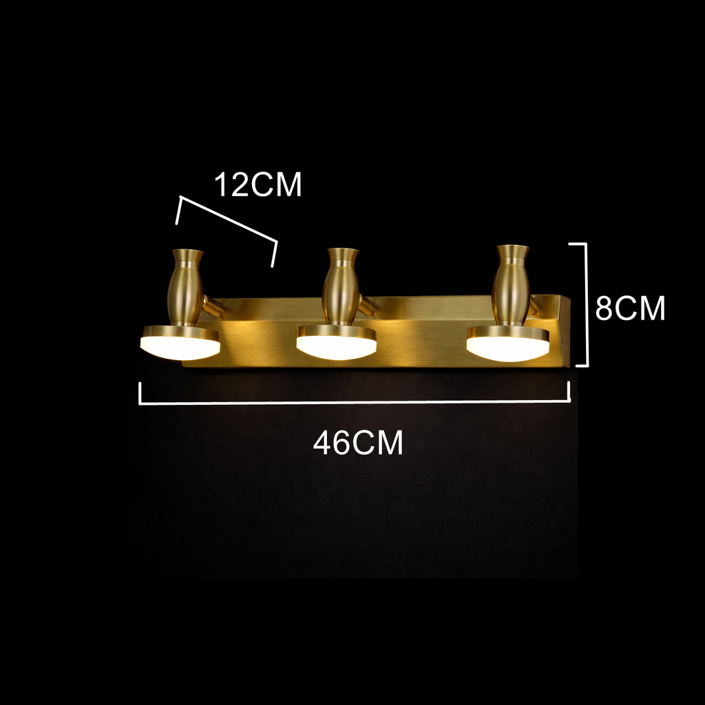 Orion Brass 3-Head Wall Light