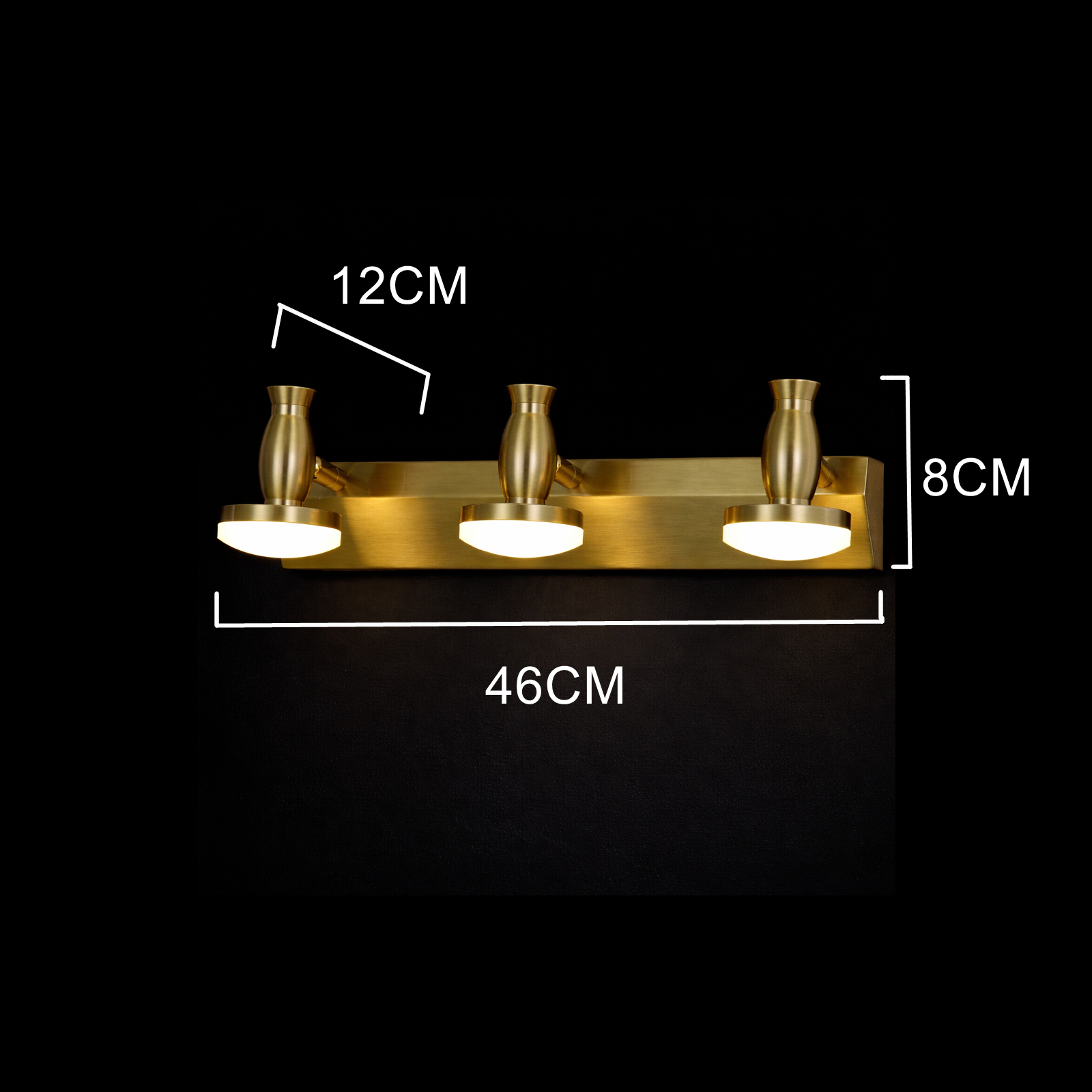 Orion Brass 3-Head Wall Light