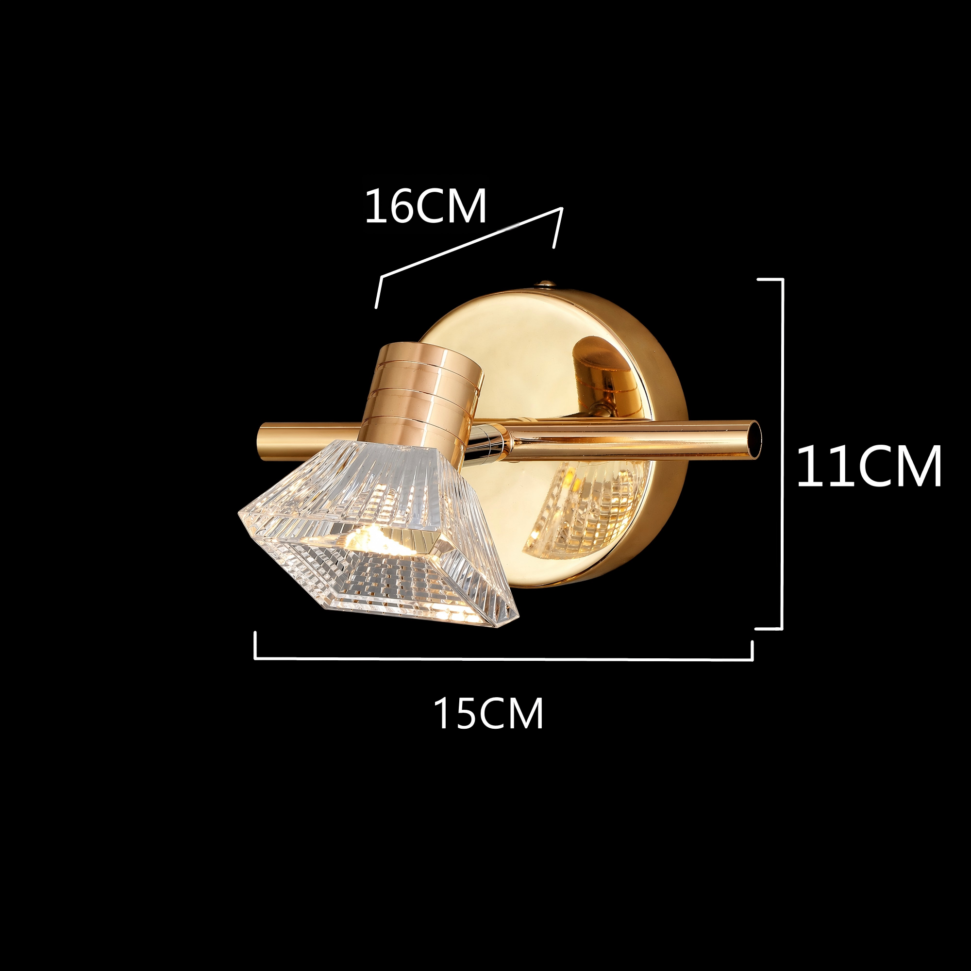 Zyra Crystal Single Wall Lamp