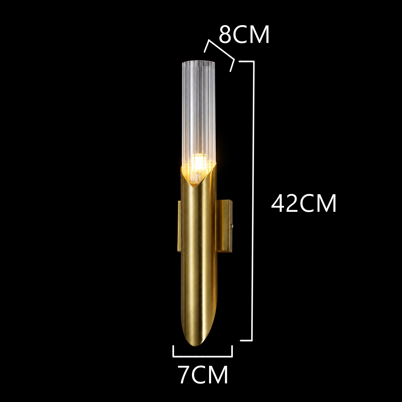 Solenne Reed Brass Wall Sconce