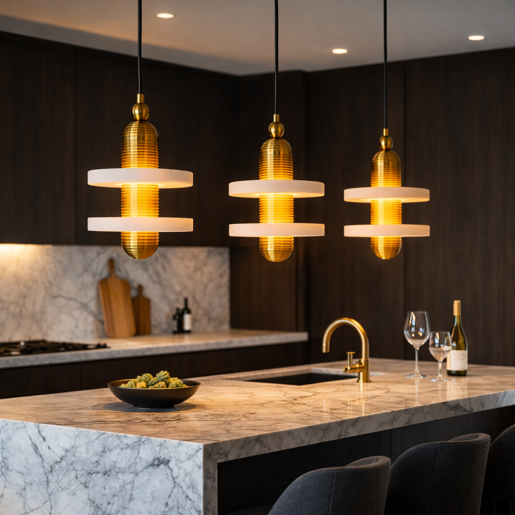 Aurelis Dual Halo Marble Pendant