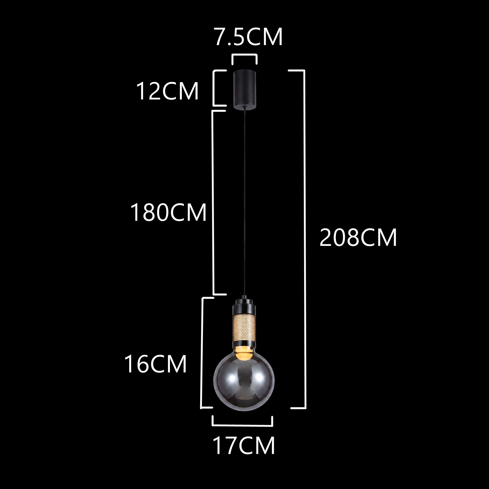 Noctra Orb Glass Pendant