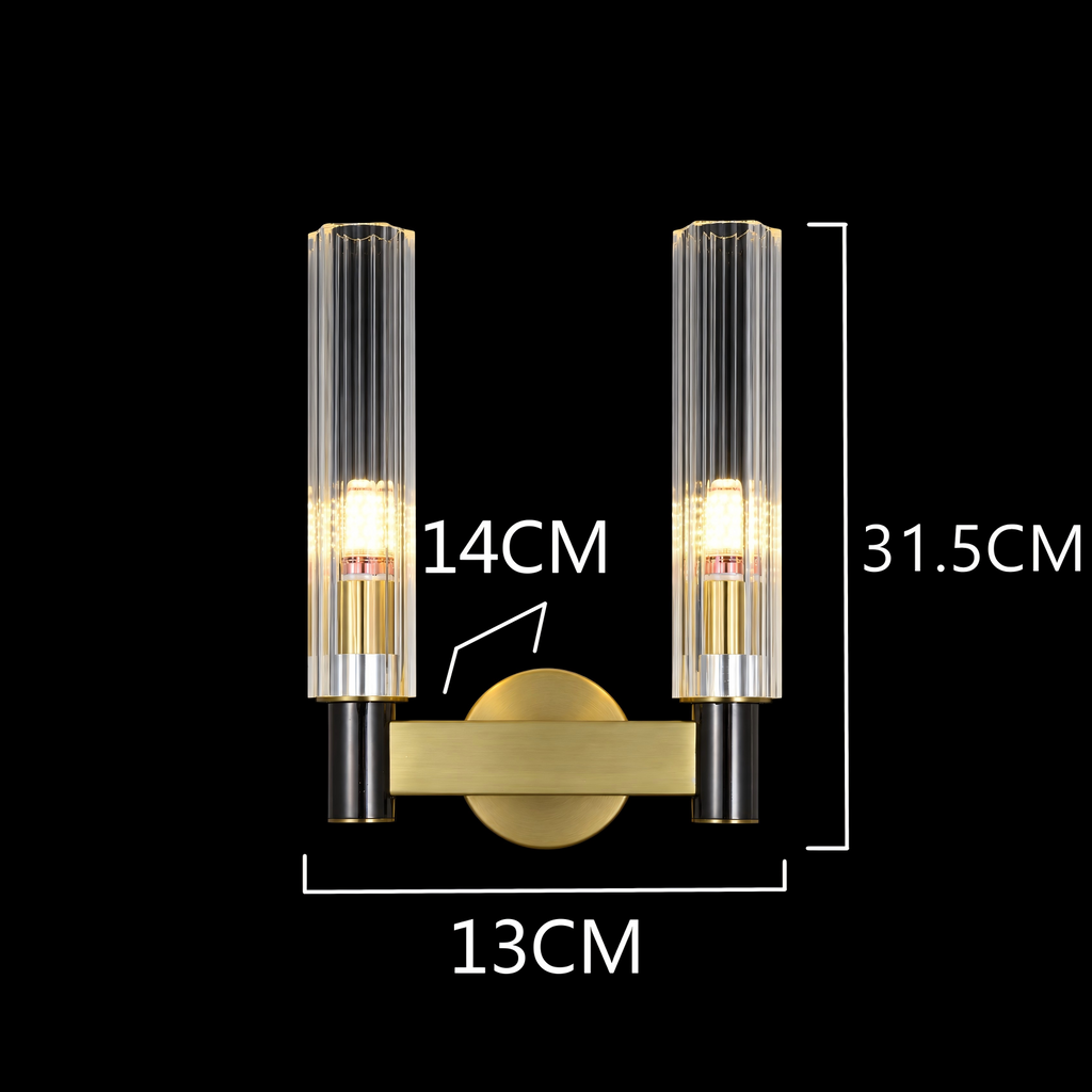Aurum Reed Twin Wall Sconce