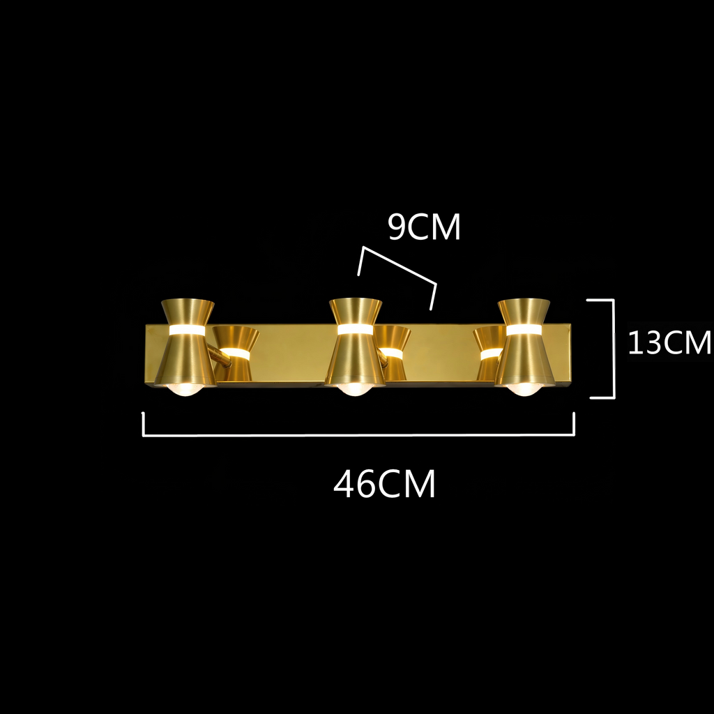 Vespera Trio Gold Mirror Lamp
