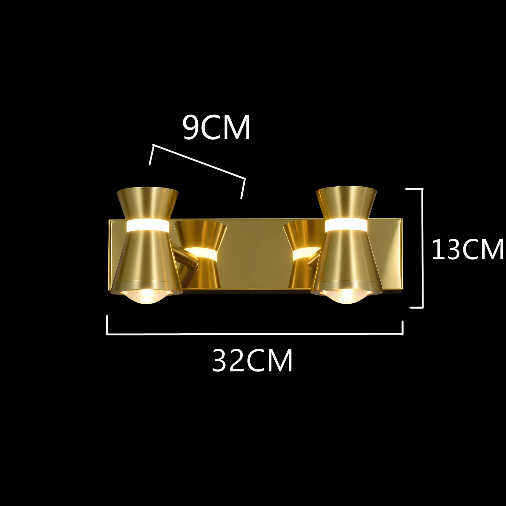 Vespera Duo Gold Mirror Lamp