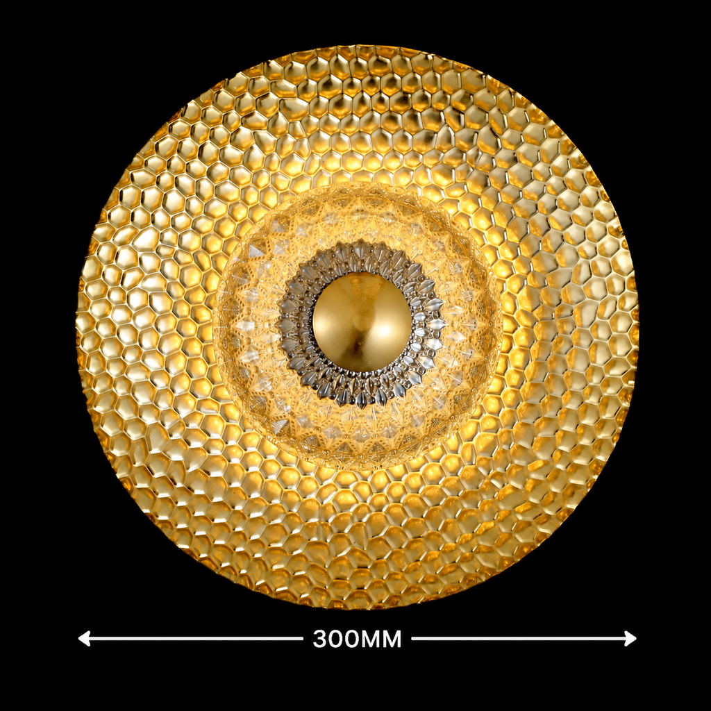 Cosmos Flare - Textured Brass Wall Lamp