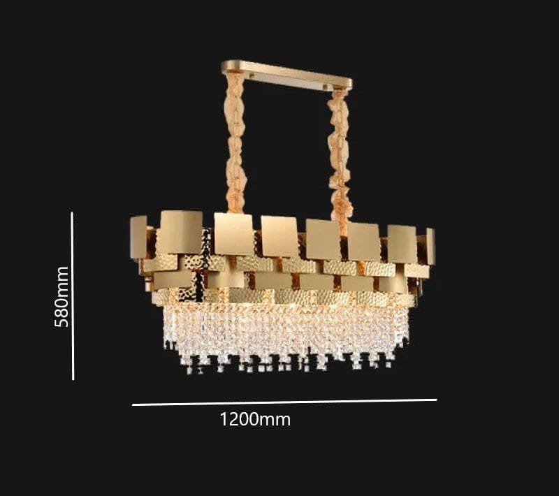 Golden Hour (Linear) Crystal Chandelier