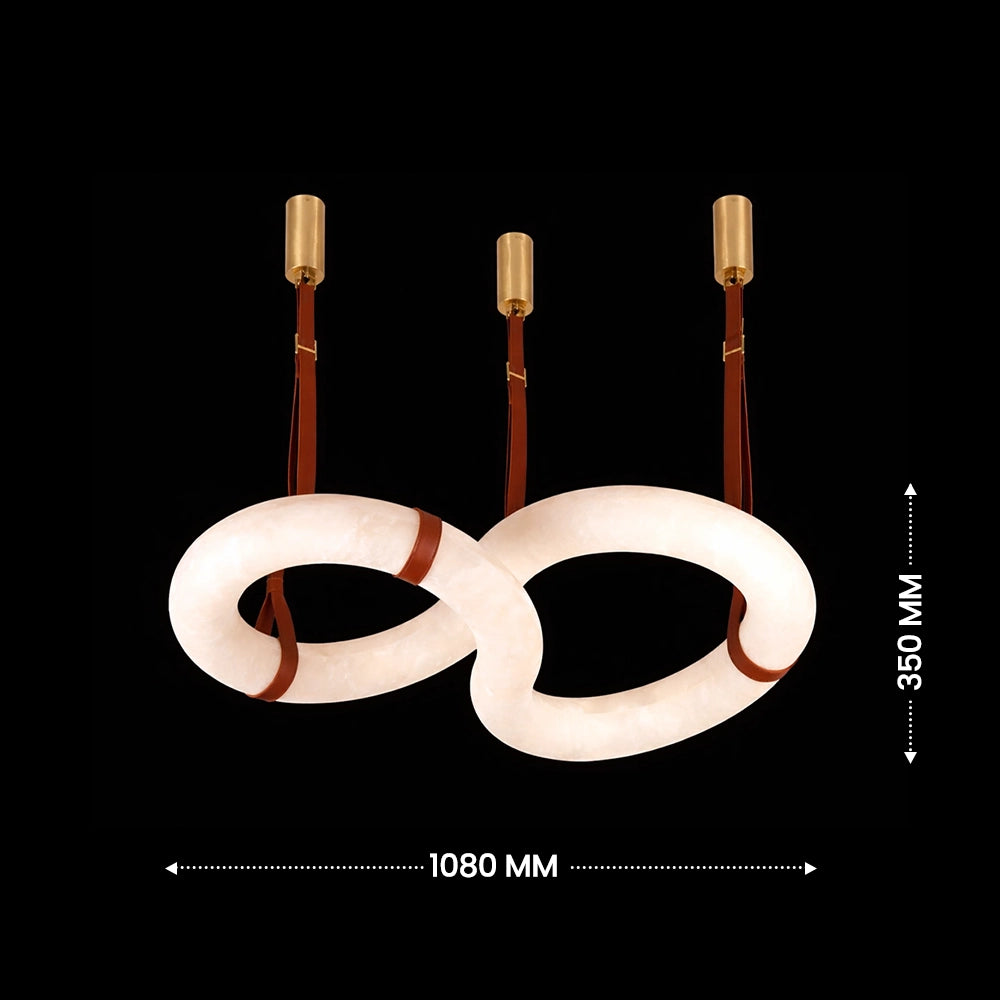Eterna Loop Marble Ring Chandelier