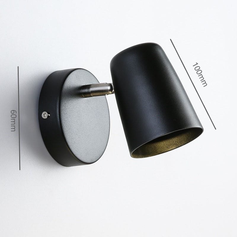 Sculpted Chic Black Wall Lamp