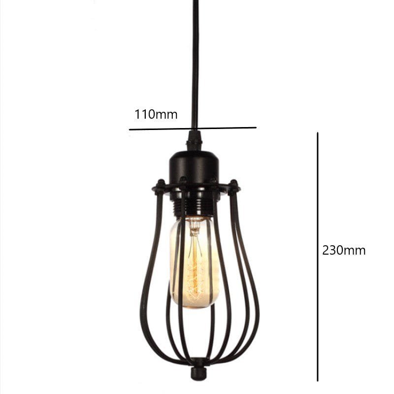 Classic Edison Iron Pendant Light