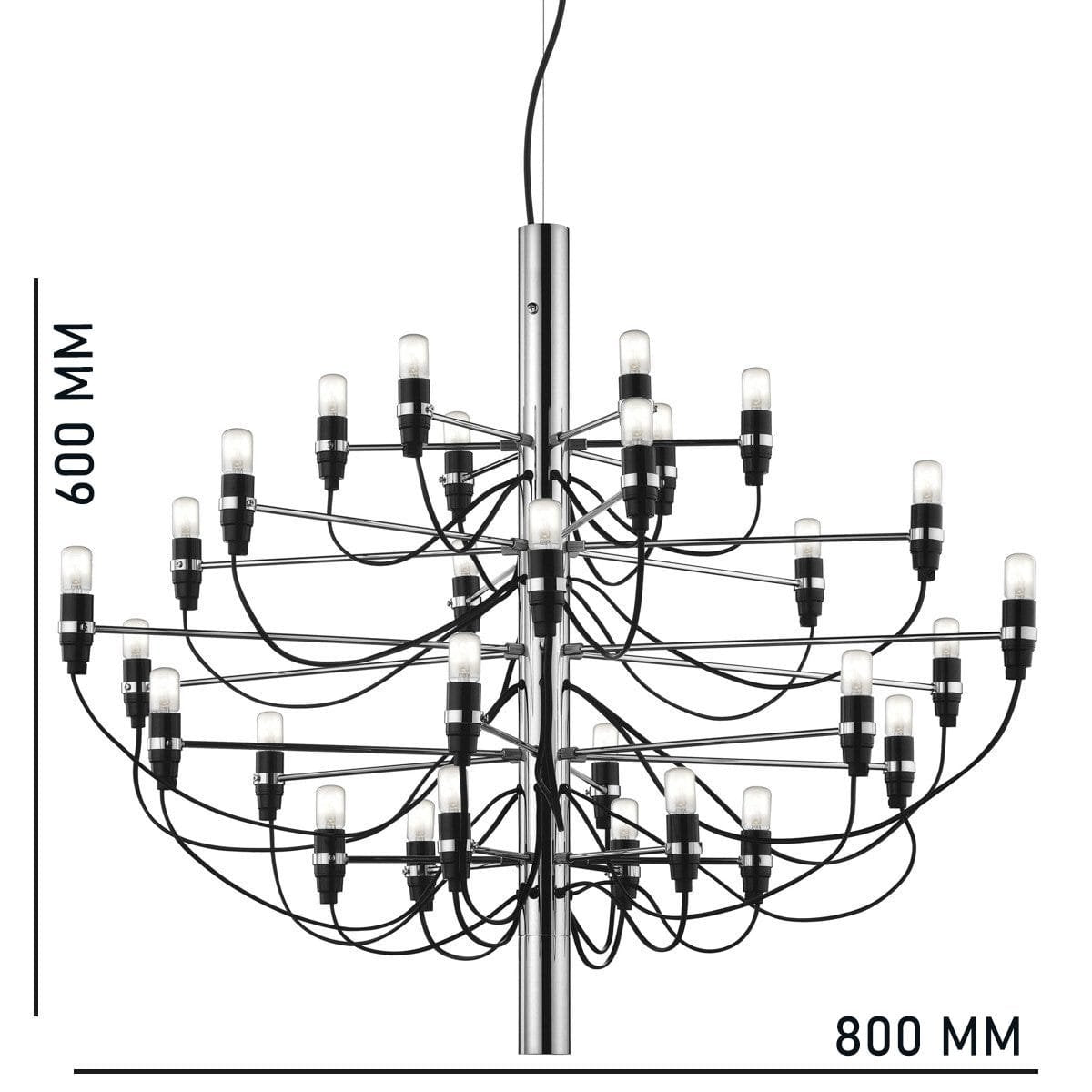 Bird of Paradise Black Chandelier