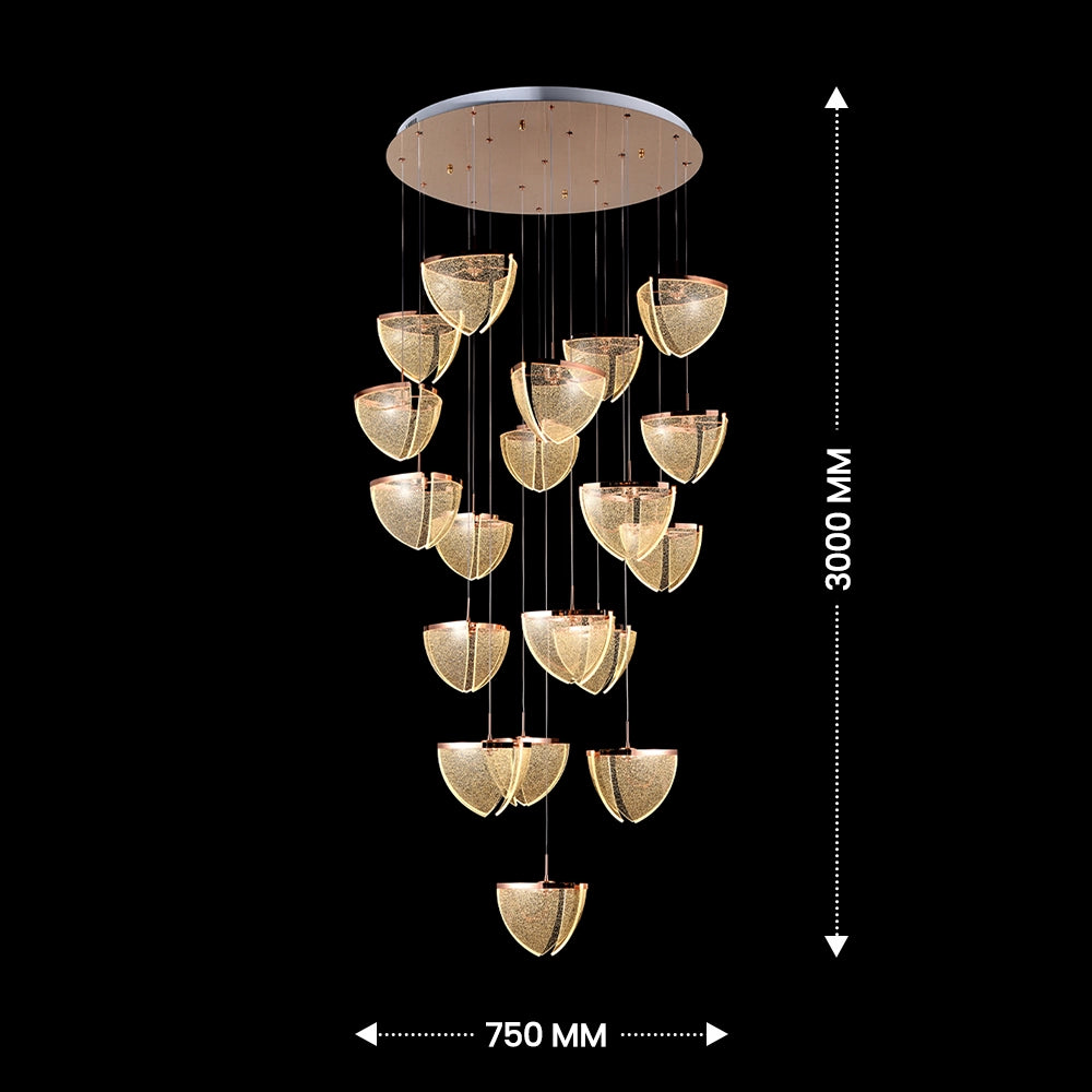 Elysian 19 Modern Shell Chandelier