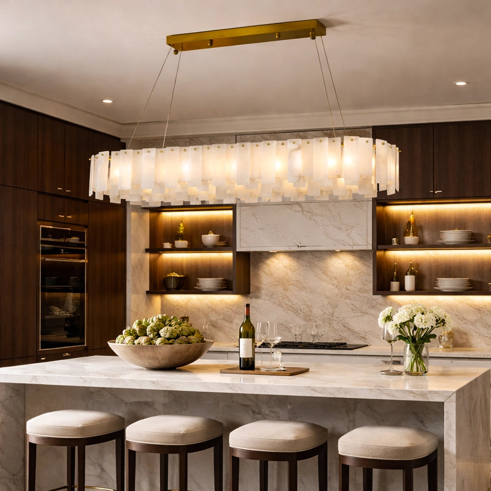 Averra Grand Marble Ring Chandelier