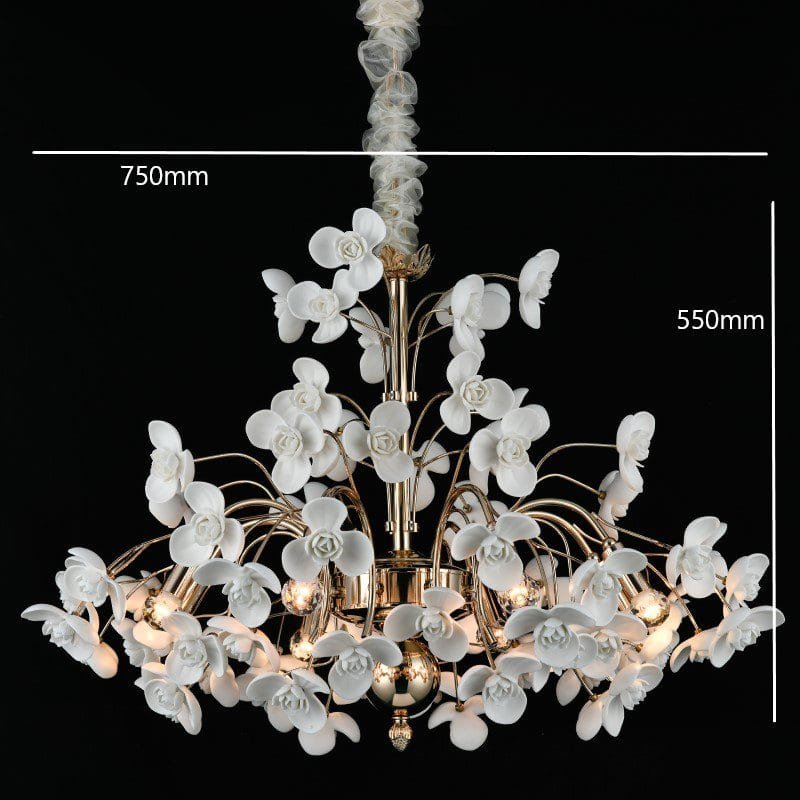 Vanilla Whisper Ceramic Chandelier