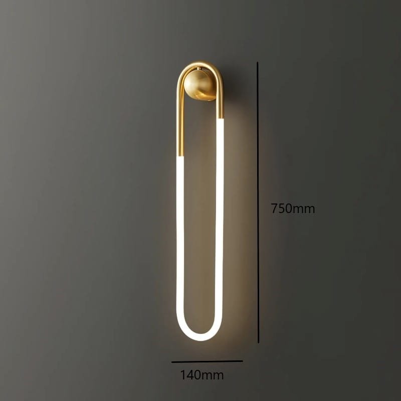 The Oval Linear Gold LED Wall Lamp