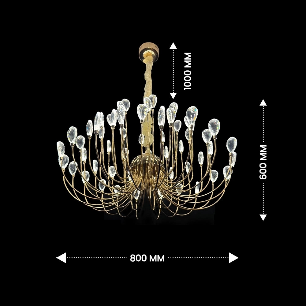 Teardrop Crystal Rope Chandelier