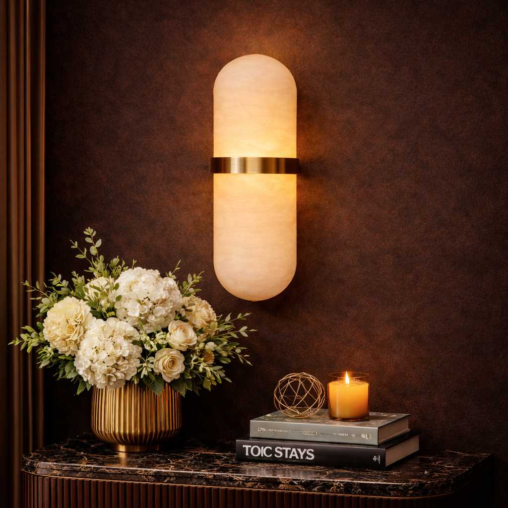 Auralis Capsule Marble Wall Sconce