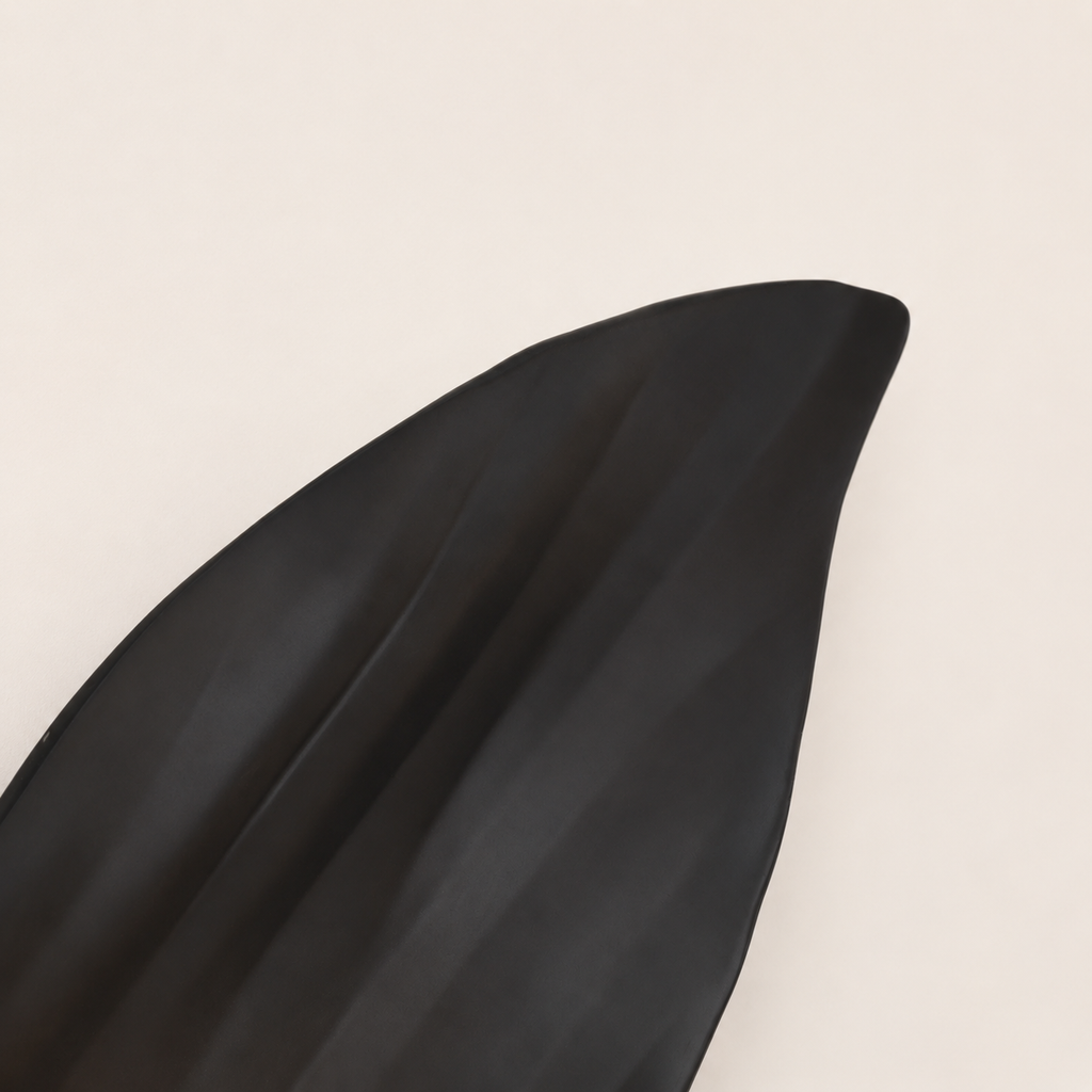 Raven's Glow - Black Leaf Wall Sconce with Orb Light