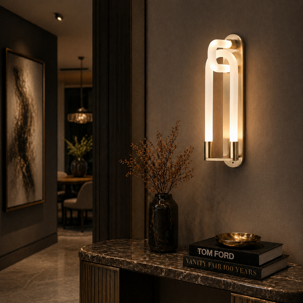 Sculpted Ties LED Wall Lamp