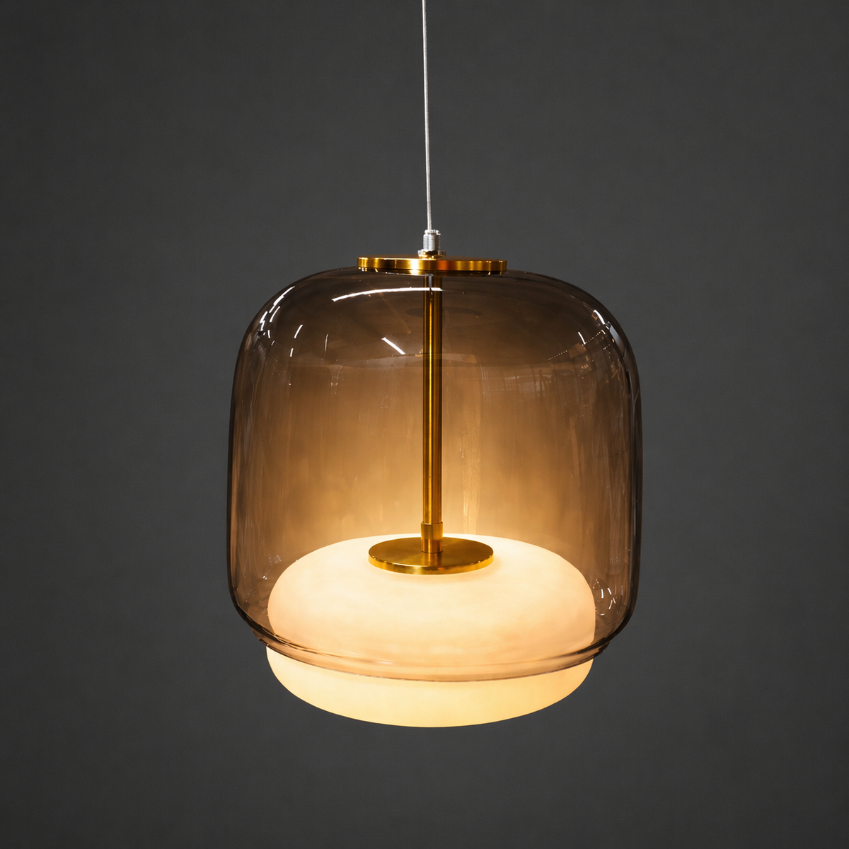 Velmora Aurex Cylinder Glass Pendant Light