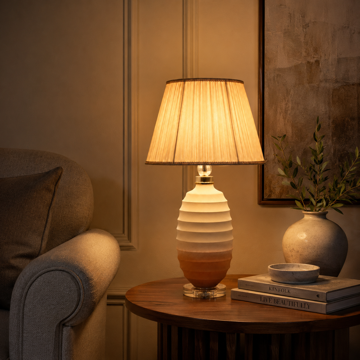 Blush Harmony Ceramic Table Lamp