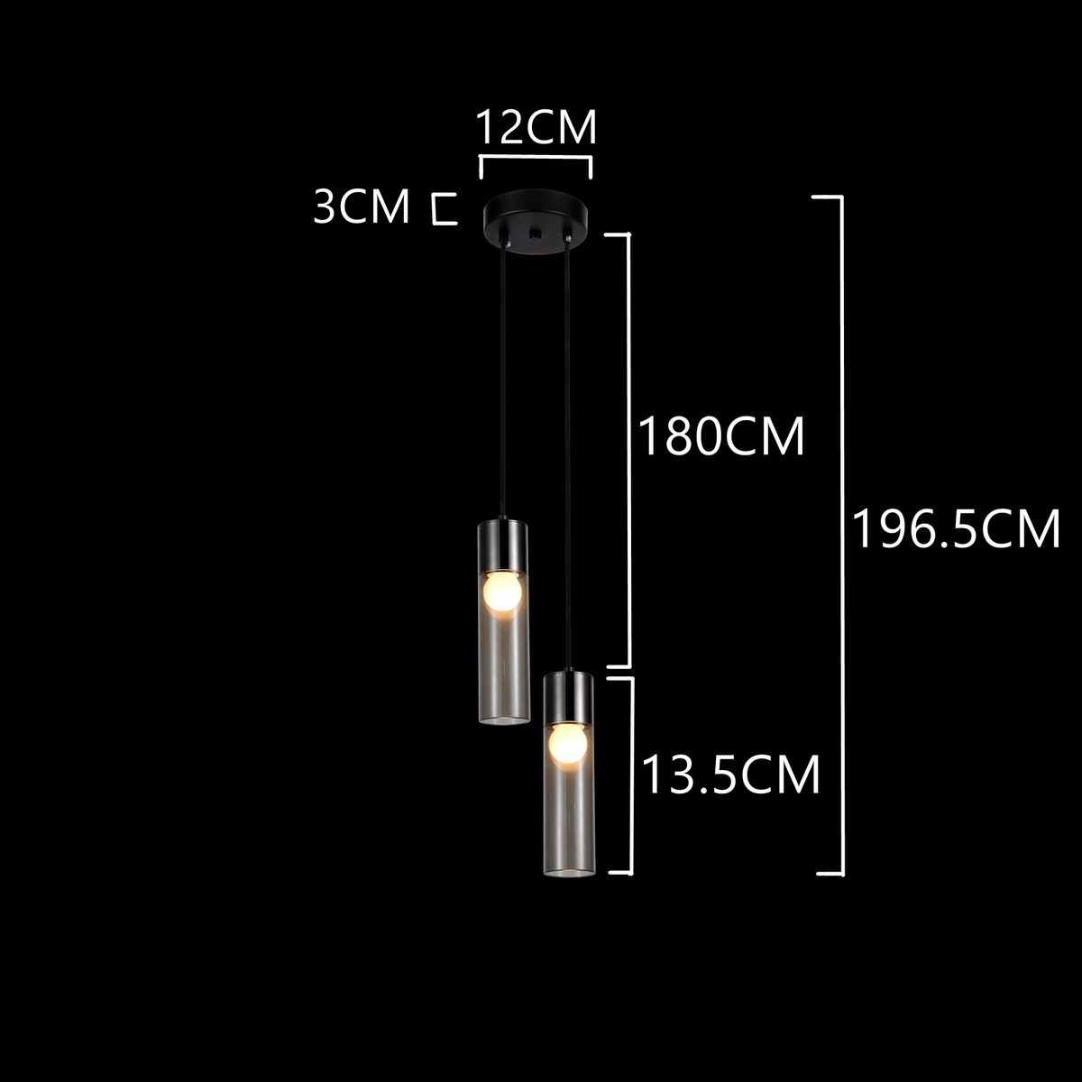 Modern Double Cylinder Hanging Light