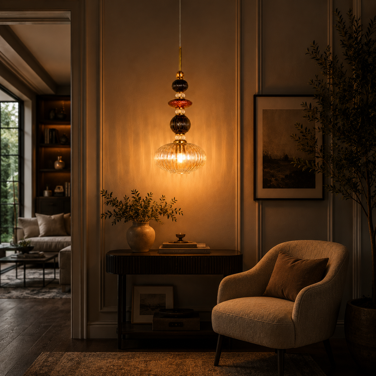 Royal Ember Pendant Light – Artistic Luxury with Timeless Elegance