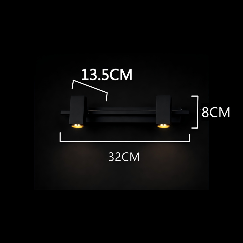 Noir Linear Duo Wall Spotlight