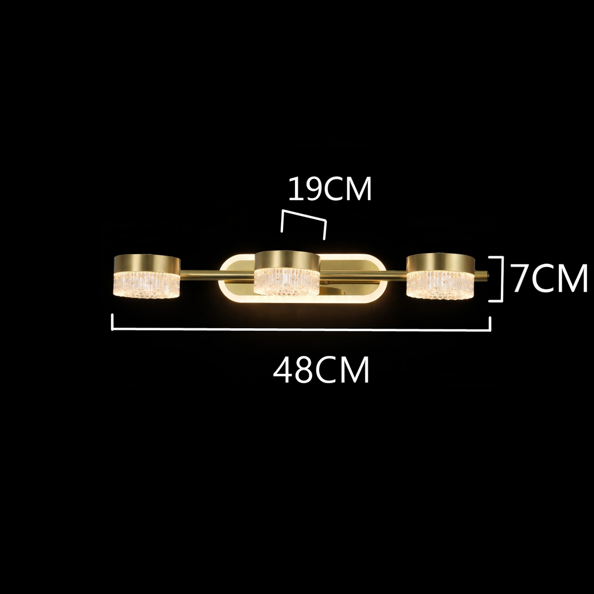 Triora Gold Crystal Glow Vanity MirrorLight