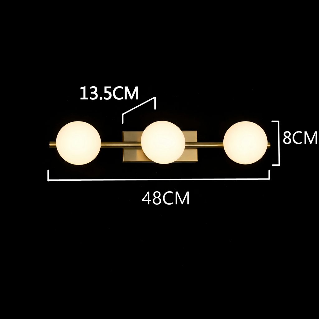 Solvian Triple Orb Wall Light
