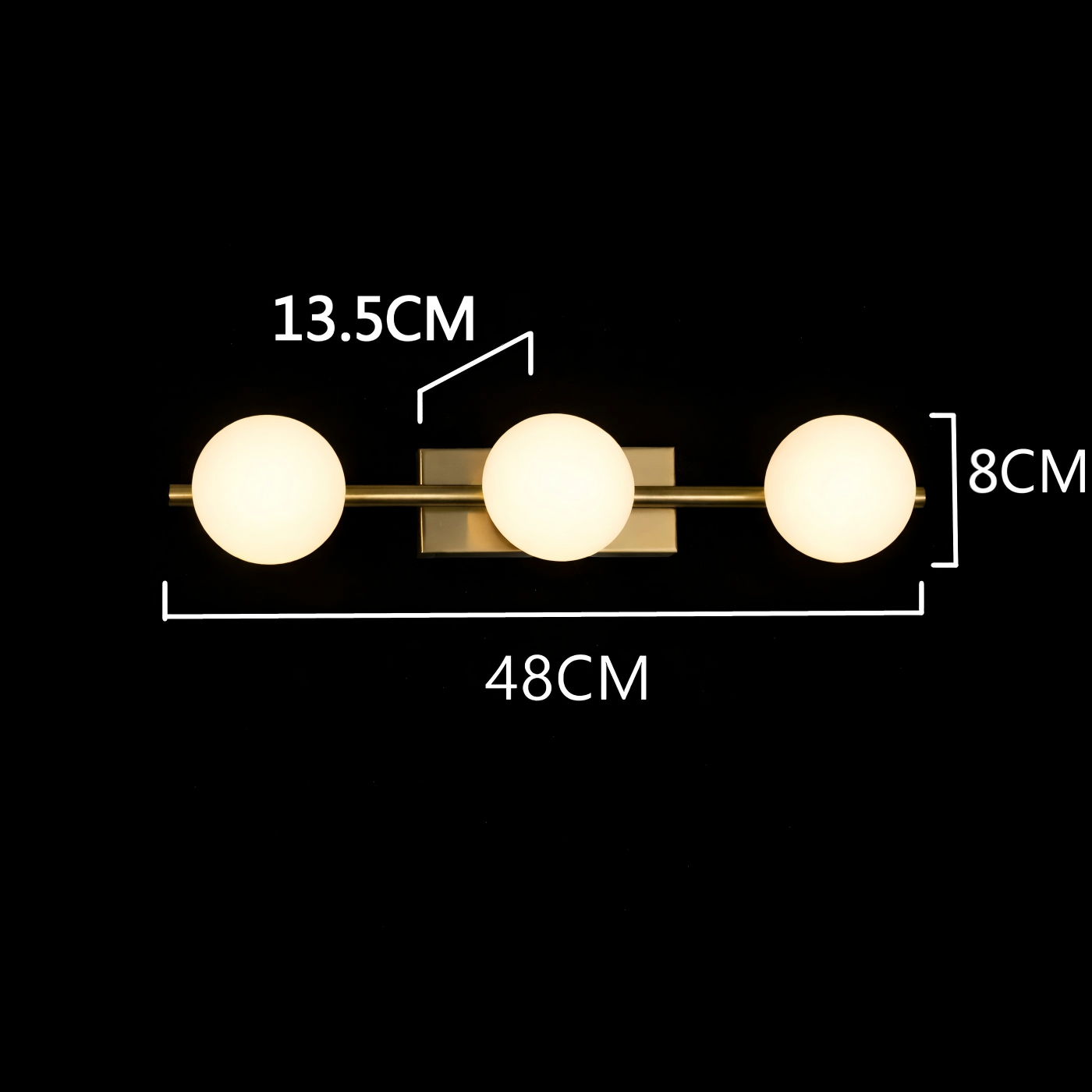 Solvian Triple Orb Wall Light