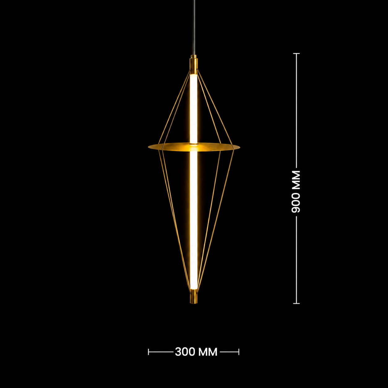 Astra Line Designer Gold Pendant Lamp
