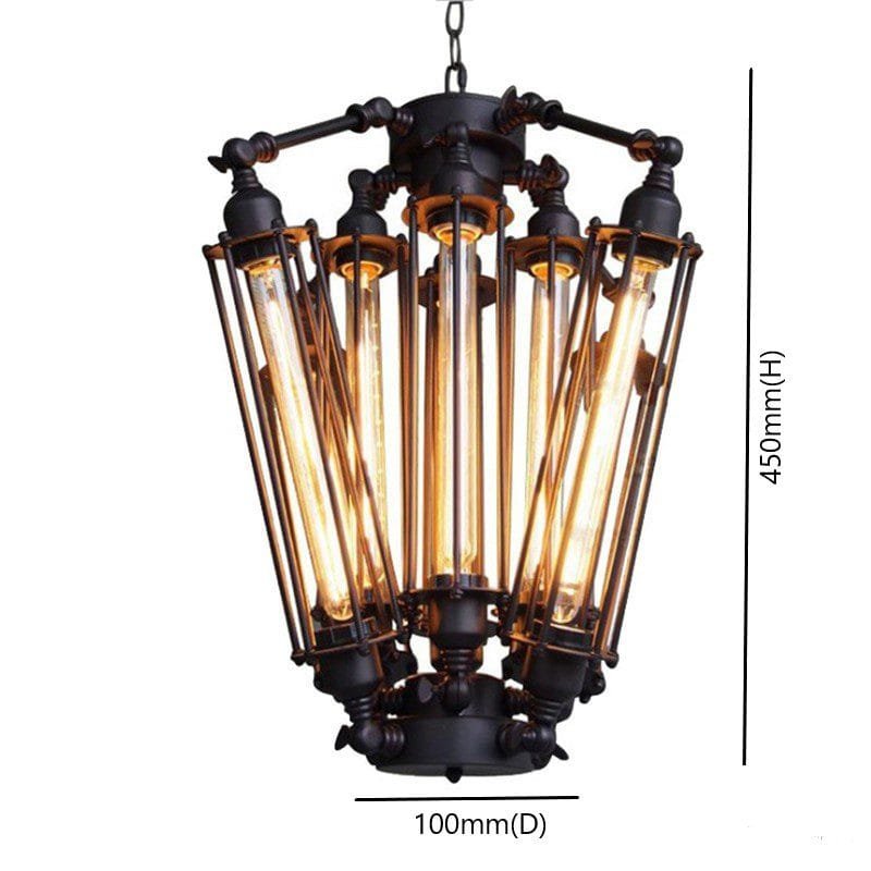 Rustic Refuge Wide Iron Pendant Light