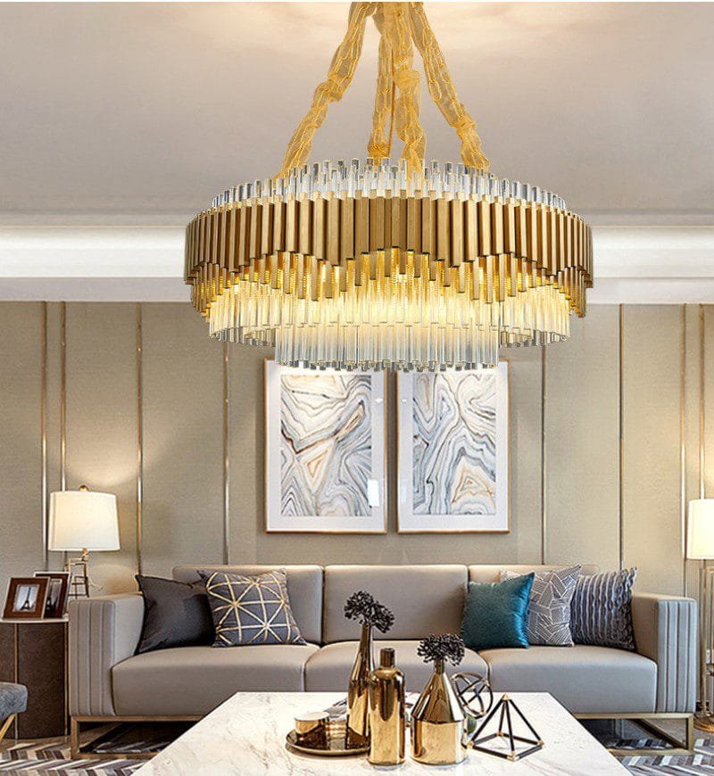 Atlantis Round Glass Chandelier